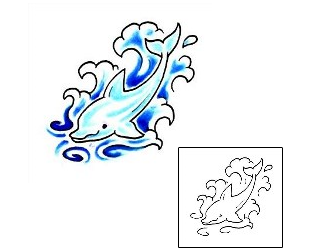 Dolphin Tattoo Marine Life tattoo | RNF-00436