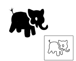 Elephant Tattoo Animal tattoo | RNF-00450