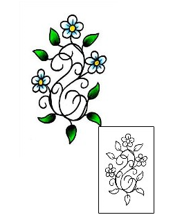 Flower Tattoo Plant Life tattoo | RNF-00451