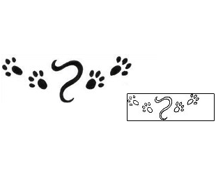 Paw Print Tattoo Specific Body Parts tattoo | RNF-00542