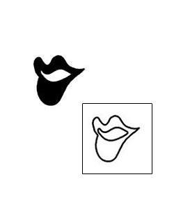 Lip Print Tattoo Specific Body Parts tattoo | RNF-00556