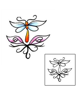Dragonfly Tattoo Plant Life tattoo | RNF-00580