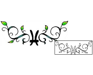 Pisces Tattoo Specific Body Parts tattoo | RNF-00602