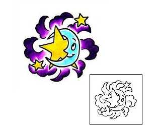 Moon Tattoo Astronomy tattoo | RNF-00617