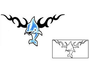 Dolphin Tattoo Specific Body Parts tattoo | RNF-00674