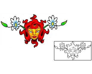 Flower Tattoo Specific Body Parts tattoo | RNF-00691