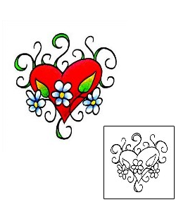 Heart Tattoo Plant Life tattoo | RNF-00726