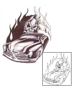 Car Tattoo Horror tattoo | ROF-00087