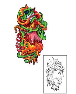 Worm Tattoo Horror tattoo | RRF-00003