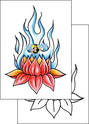 Flower Tattoo plant-life-flowers-tattoos-rhonda-sigler-rsf-00018