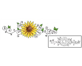Sunflower Tattoo Plant Life tattoo | RSF-00019