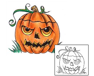 Pumpkin Tattoo Horror tattoo | RSF-00025