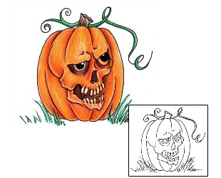 Pumpkin Tattoo Horror tattoo | RSF-00029