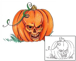 Pumpkin Tattoo Horror tattoo | RSF-00030