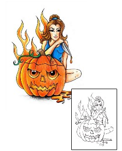 Pumpkin Tattoo Miscellaneous tattoo | RSF-00031