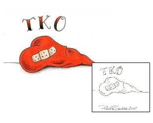 Funny Tattoo TKO Heart Tattoo