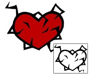 Heart Tattoo Specific Body Parts tattoo | RTF-00037