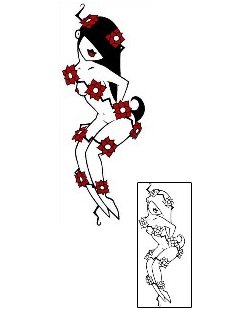 Pin Up Tattoo Plant Life tattoo | RTF-00066