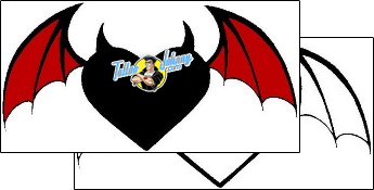 Bat Tattoo for-women-heart-tattoos-richard-tate-rtf-00069