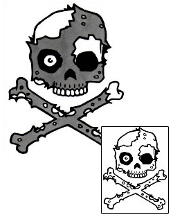 Crossbones Tattoo Horror tattoo | RTF-00129