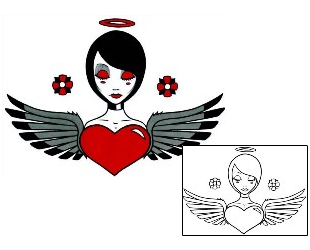 Angel Tattoo Religious & Spiritual tattoo | RTF-00146