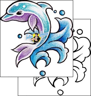 Dolphin Tattoo marine-life-sea-creature-tattoos-ruby-ruf-00003