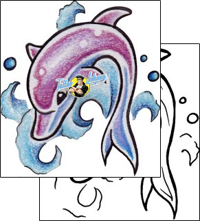 Dolphin Tattoo marine-life-sea-creature-tattoos-ruby-ruf-00017