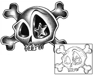 Crossbones Tattoo Horror tattoo | RUF-00040