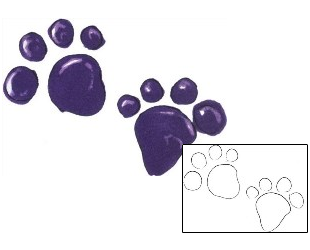 Paw Print Tattoo RVF-00026