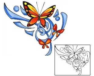 Butterfly Tattoo Insects tattoo | RVF-00108