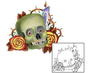 Candle Tattoo Plant Life tattoo | RVF-00148