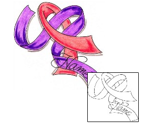 Ribbon Tattoo RWF-00114