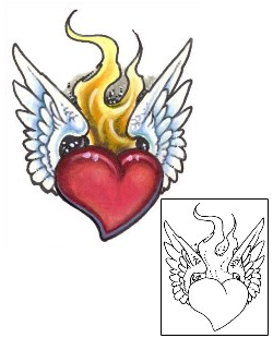 Sacred Heart Tattoo Religious & Spiritual tattoo | S1F-00026