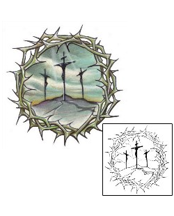 Crown of Thorns Tattoo Religious & Spiritual tattoo | S1F-00038
