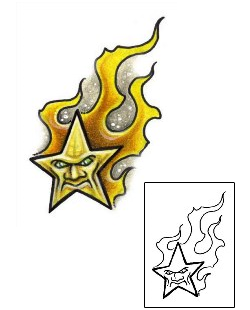Shooting Star Tattoo Miscellaneous tattoo | S1F-00039