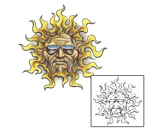 Sun Tattoo Miscellaneous tattoo | S1F-00043