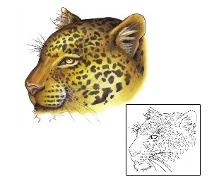 Leopard Tattoo Animal tattoo | S1F-00052