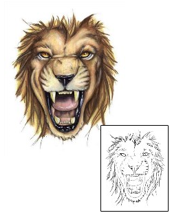 Lion Tattoo Animal tattoo | S1F-00055