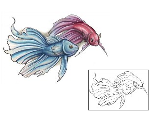 Fish Tattoo Marine Life tattoo | S1F-00076
