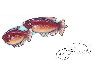 Fish Tattoo Marine Life tattoo | S1F-00077