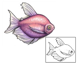 Fish Tattoo Marine Life tattoo | S1F-00078