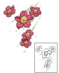Cherry Blossom Tattoo Plant Life tattoo | S1F-00211