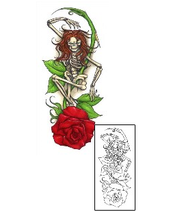 Skeleton Tattoo Plant Life tattoo | S1F-00213