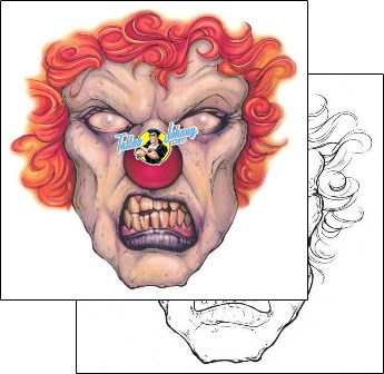 Evil Tattoo fantasy-clown-tattoos-shane-hart-s1f-00240