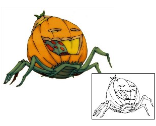 Pumpkin Tattoo Insects tattoo | S3F-00102