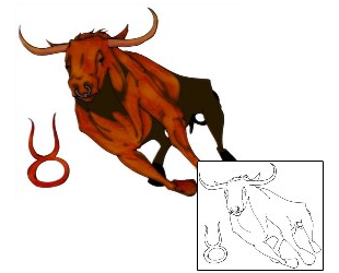 Bull Tattoo Taurus tattoo | S3F-00133