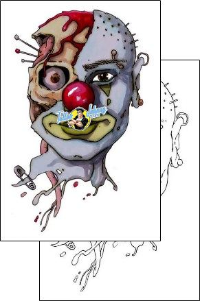 Horror Tattoo fantasy-clown-tattoos-sean-simmans-s3f-00153