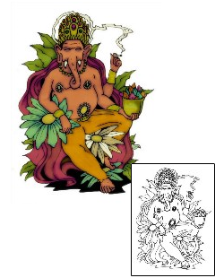 Elephant Tattoo Religious & Spiritual tattoo | S3F-00184