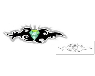 Jewel Tattoo Specific Body Parts tattoo | S4F-00026