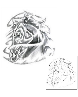 Horse Tattoo Animal tattoo | S4F-00040
